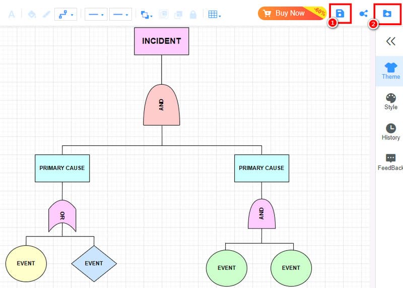 フォールトツリー解析 Mindonmap を保存