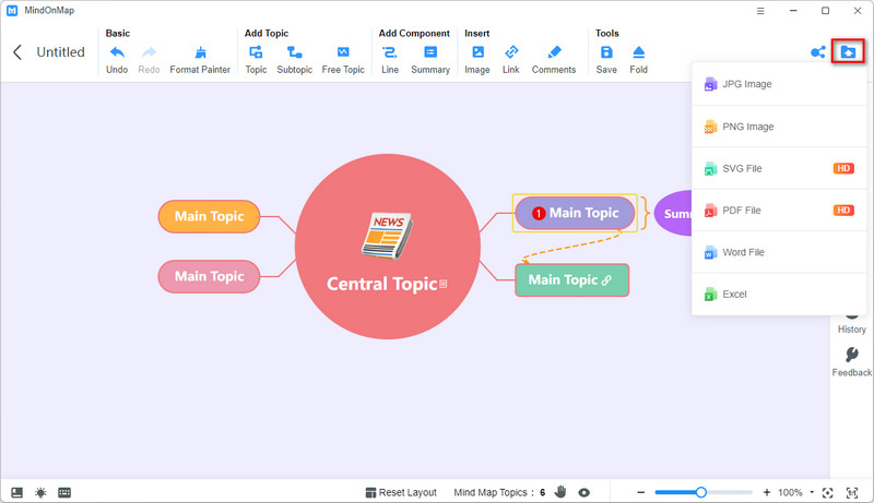 Export Mind Map