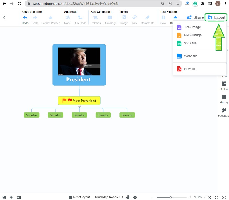 Бесплатен извоз на MindMap