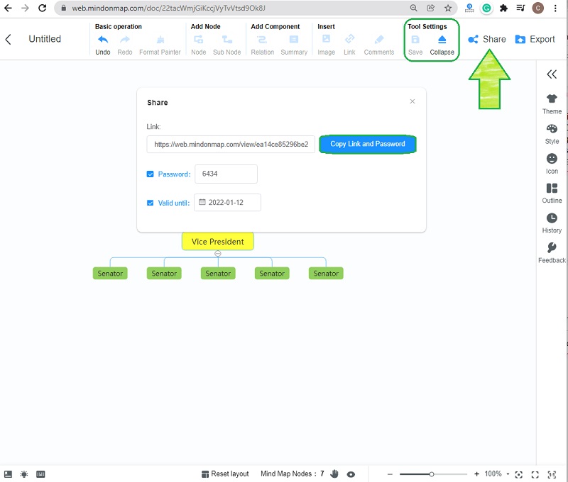 Бесплатно споделување на MindMap