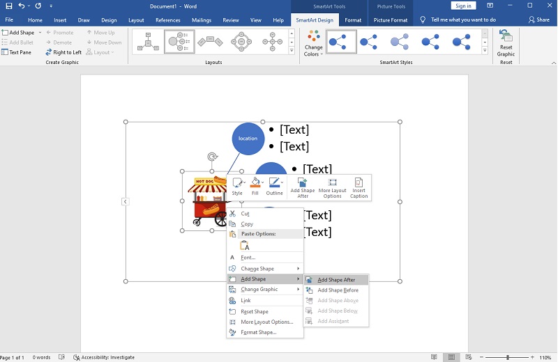 Affinity Diagram Word Add