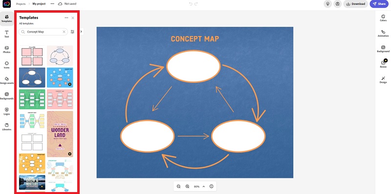 Mapa kontzeptual Adobe Start