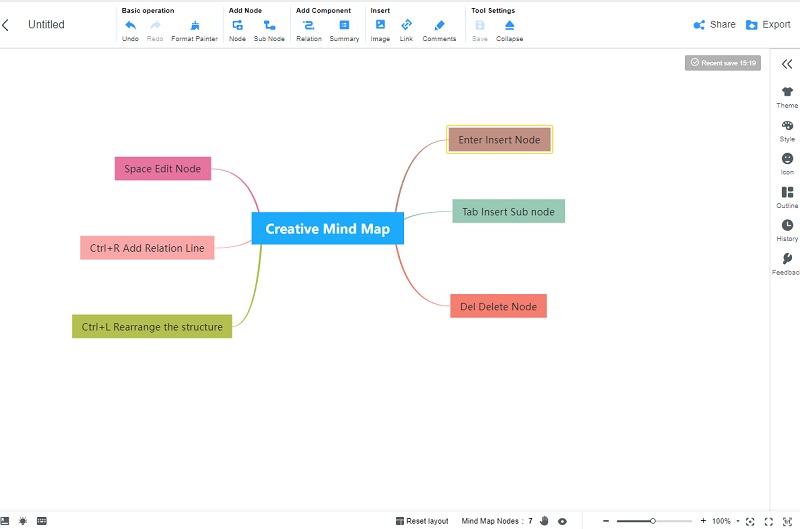 sukurkite minčių žemėlapį „Visio MindOnMap Custom“.