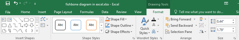 Formatos Excel de diagrama de espina de peixe