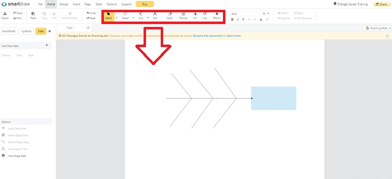 Fishbone диаграммасы SmartDraw жасау