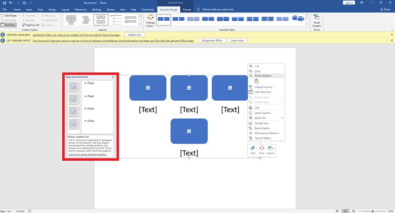 Flowchart Maker เพิ่มข้อความ