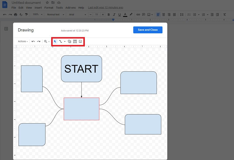 Pembuat Flowchart google Documents Mulai