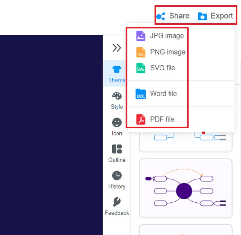 Mind On Map Share Export