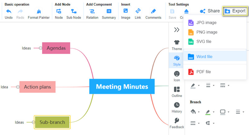 Mind On Map Salva output