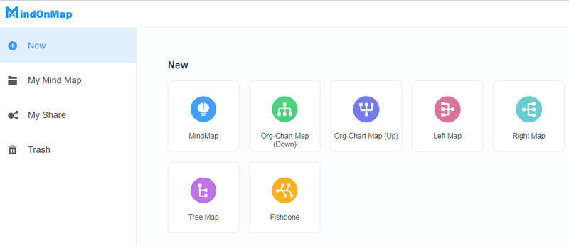 MindOnMap Välj layout