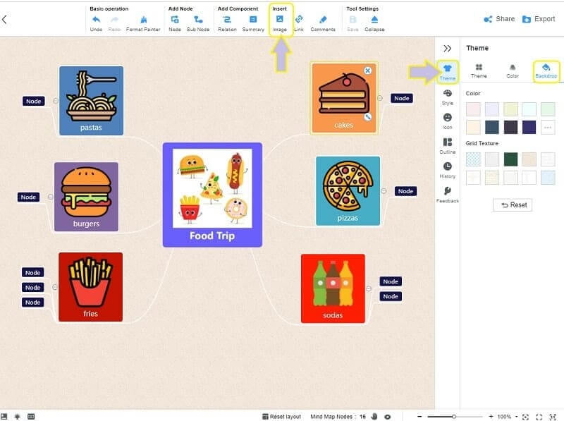 Créer une carte mentale sur Photoshop MindOnMap Ajouter