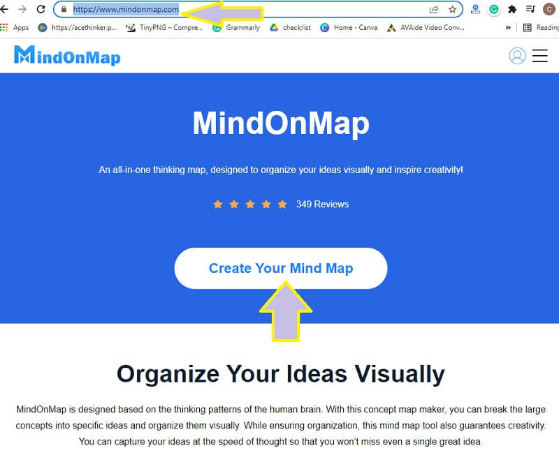 ஃபோட்டோஷாப் MindOnMap உள்நுழைவில் மன வரைபடத்தை உருவாக்கவும்