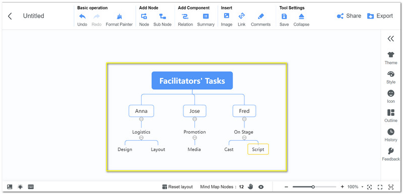 MindOnMap পাঠ্য যোগ করুন