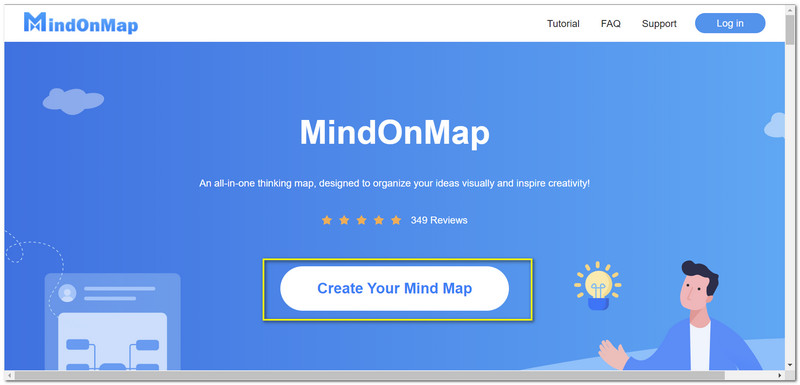 MindOnMap үүсгэх товчлуур