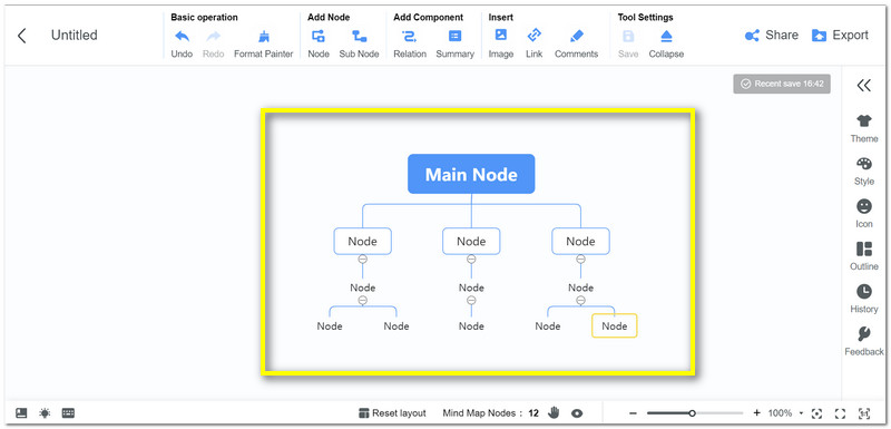 Plan de mise en page MindOnMap