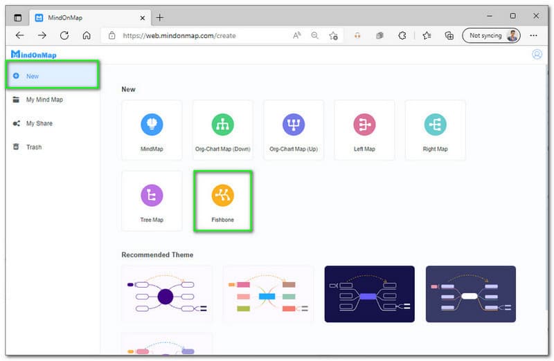 MindOnMap Nuova lisca di pesce