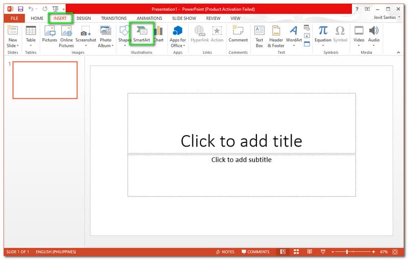 PowerPoint Sisipkan SmartArt