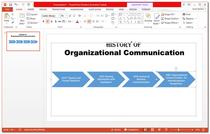 PowerPoint Inserisci dettagli di testo