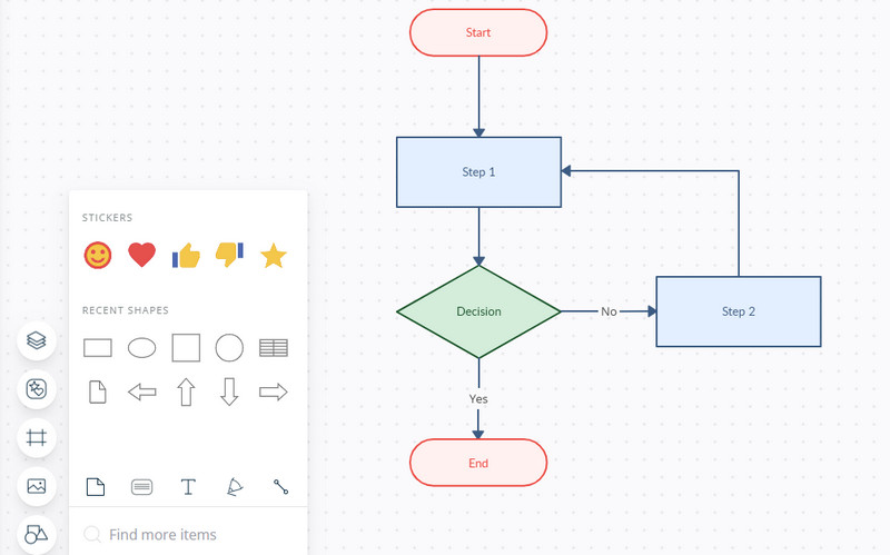 Creately Flowchart-ის დამზადება