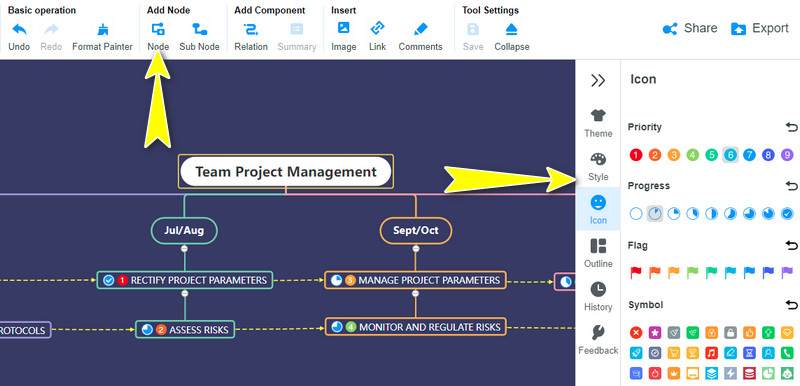 Editar diagrama de Gantt