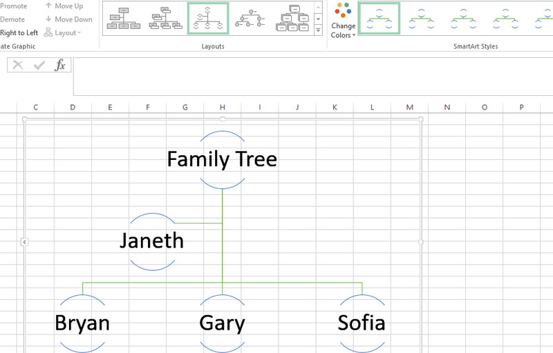 Excel släktträd