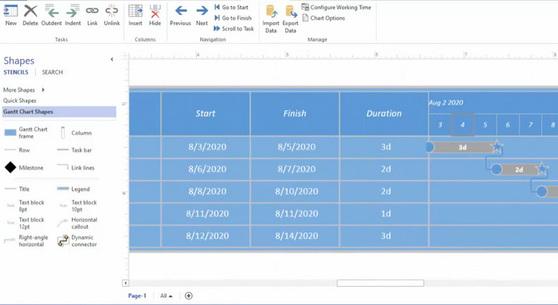 Gantt Chart ილუსტრაცია