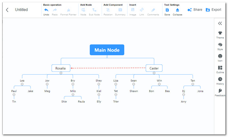 MindOnMap ಪಠ್ಯವನ್ನು ಸೇರಿಸಿ