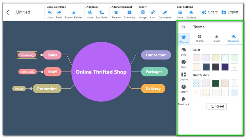 MindOnMap Veranderend thema