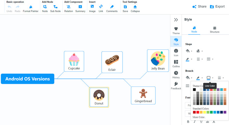 ចំណុចប្រទាក់ MindOnMap