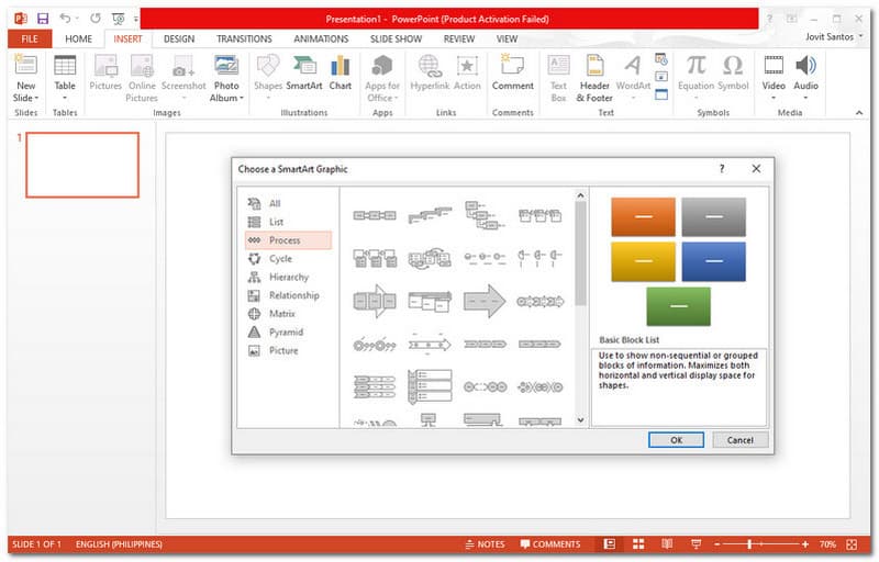 Mapa de procesos de PowerPoint