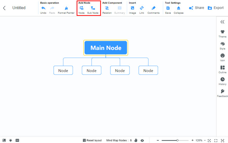 Node එකතු කරන්න