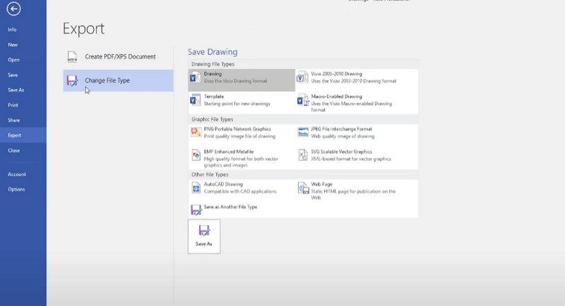 Exporta el diagrama de Visio