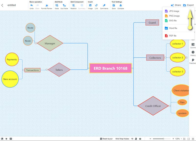 MindMap निर्यात