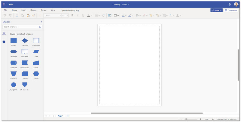 MS Visio 新页面