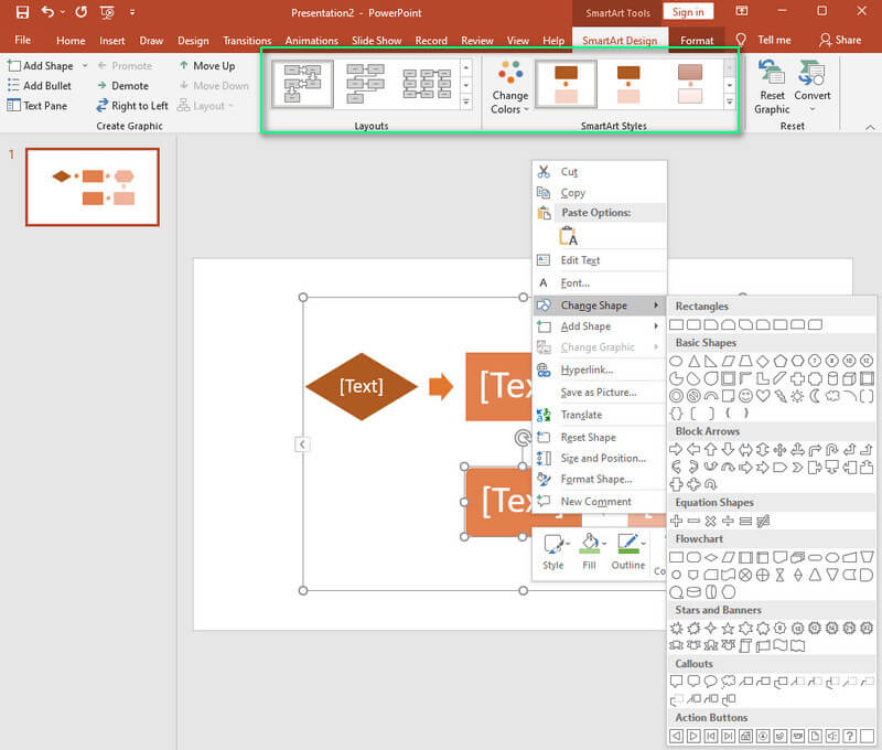 Как нарисовать блок схему в powerpoint