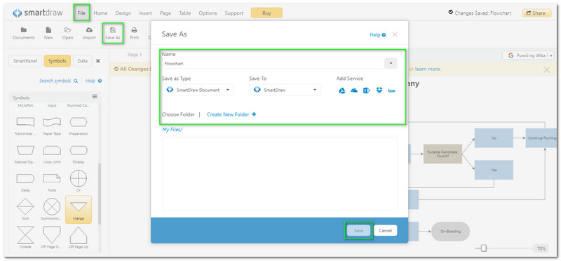 File di salvataggio Smart Draw