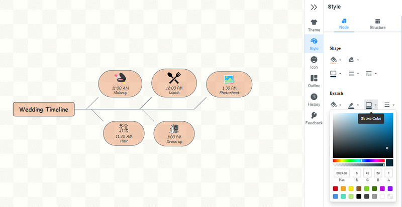 Timeline ကို စိတ်ကြိုက်လုပ်ပါ။