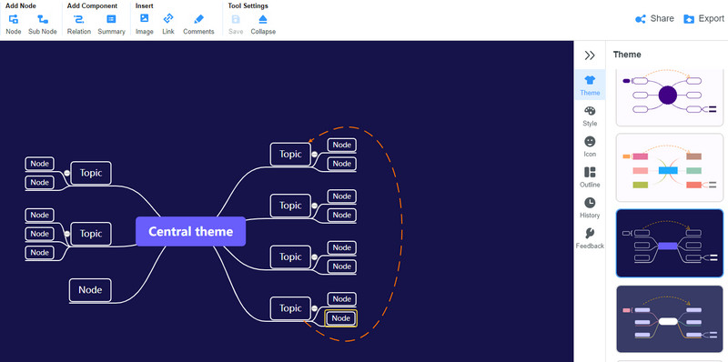 MindOnMap ინტერფეისები