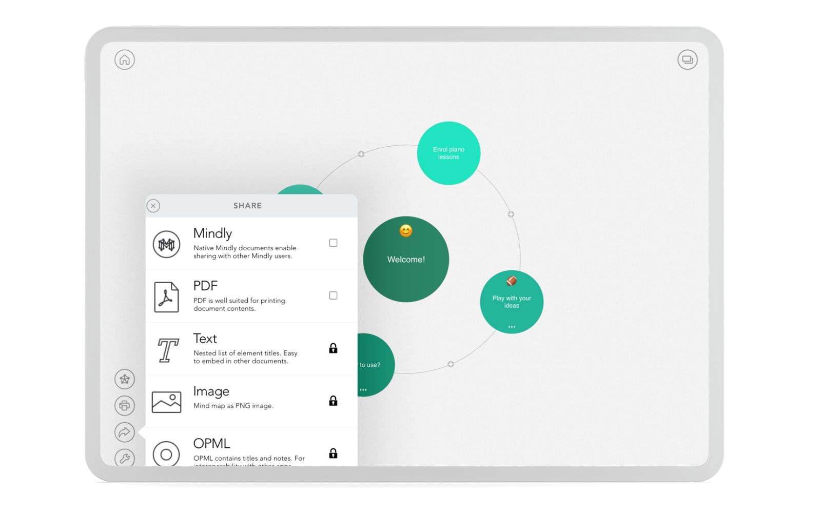 Exportera MindMap