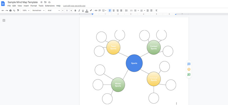 MindMap Google dokumenti