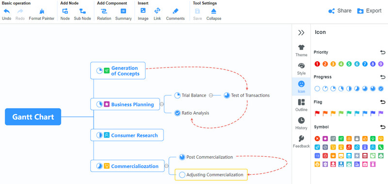 Interface MindOnMap