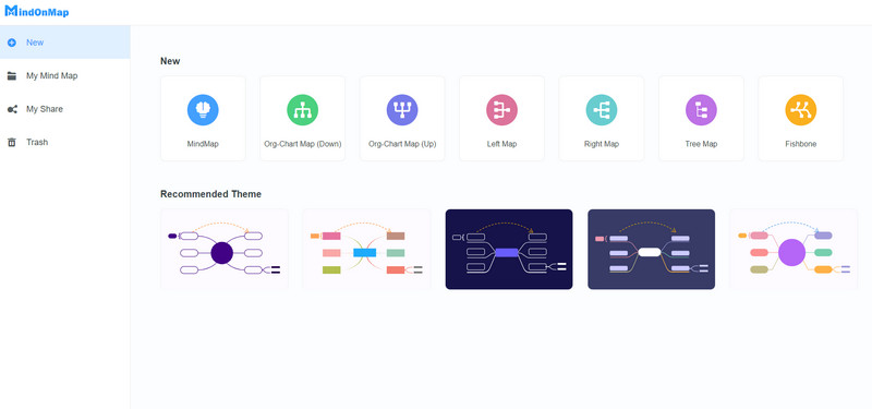 MindOnMap Template Section