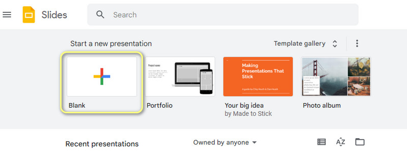 Access Blank Slides