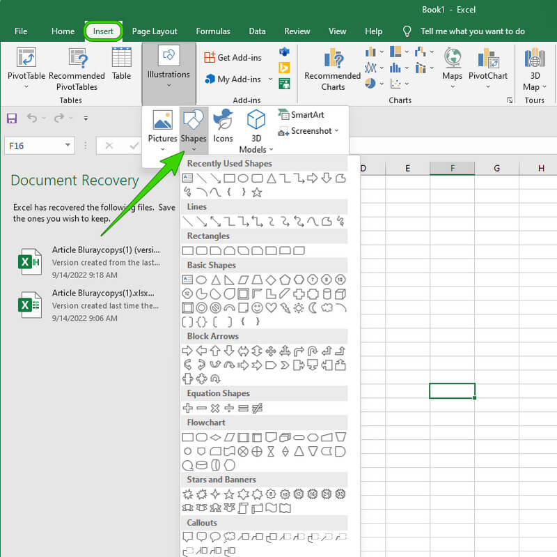 Excel シェイプ アクセス