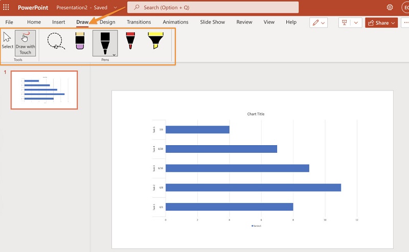 Gantt PowerPoint सानुकूलित करा