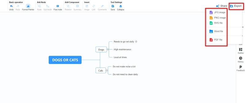 Export Select Format