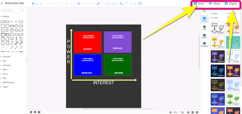 Export Stakeholder Map ကို သိမ်းဆည်းပါ။