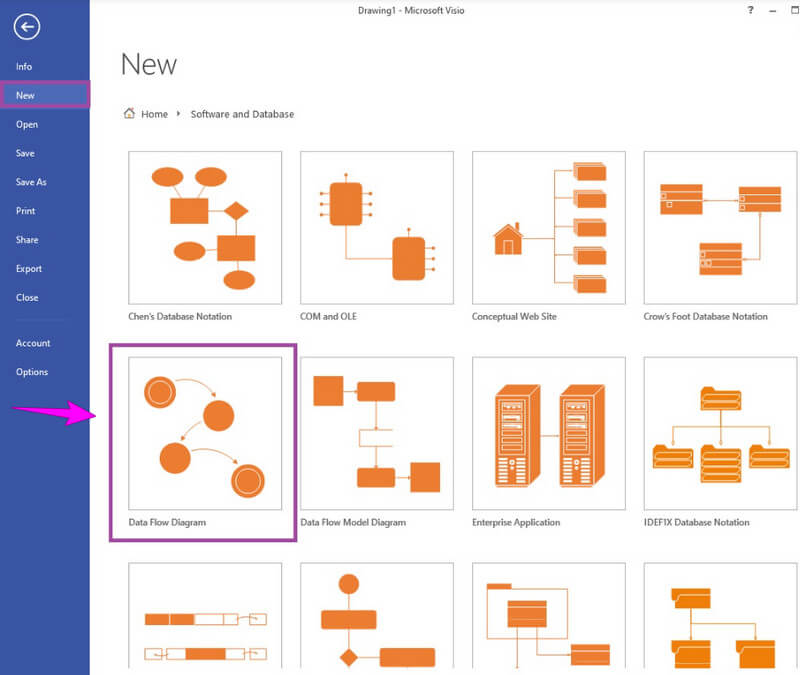 Visio การเลือกใหม่