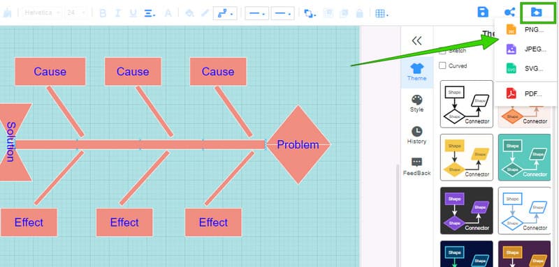 Mind On Map エクスポート フィッシュボーン