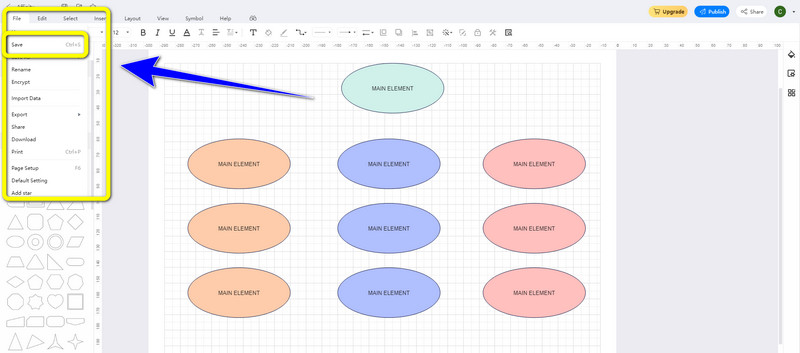 Enregistrer le diagramme d'affinité final